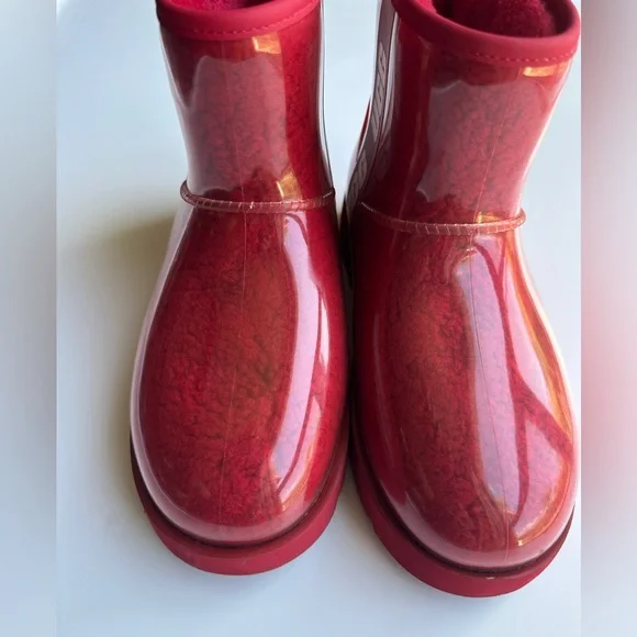 UGG Women's Classic Clear Mini Ankle Boots Red US Size‎ 7 - Picture 4 of 16